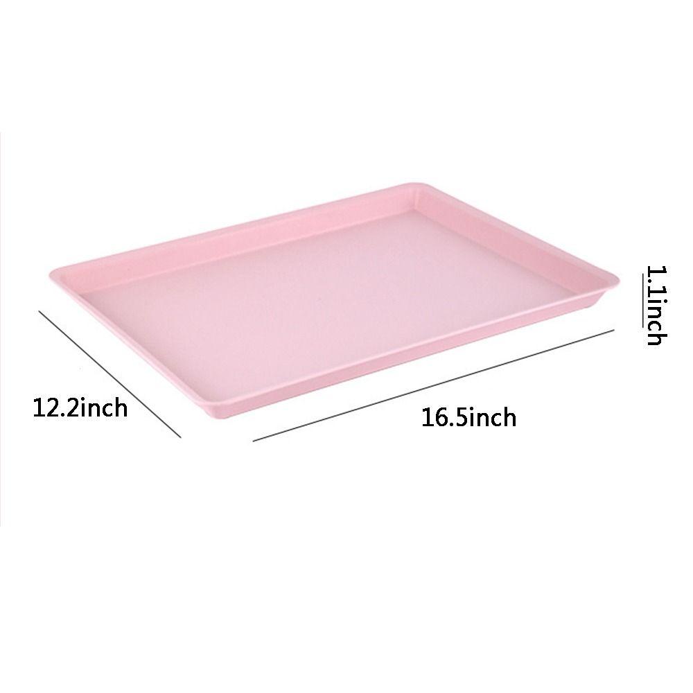 2 Packs Plastic Rectangular  Cafeteria Tray Non-Slip Fast Food Trays  Restaurant