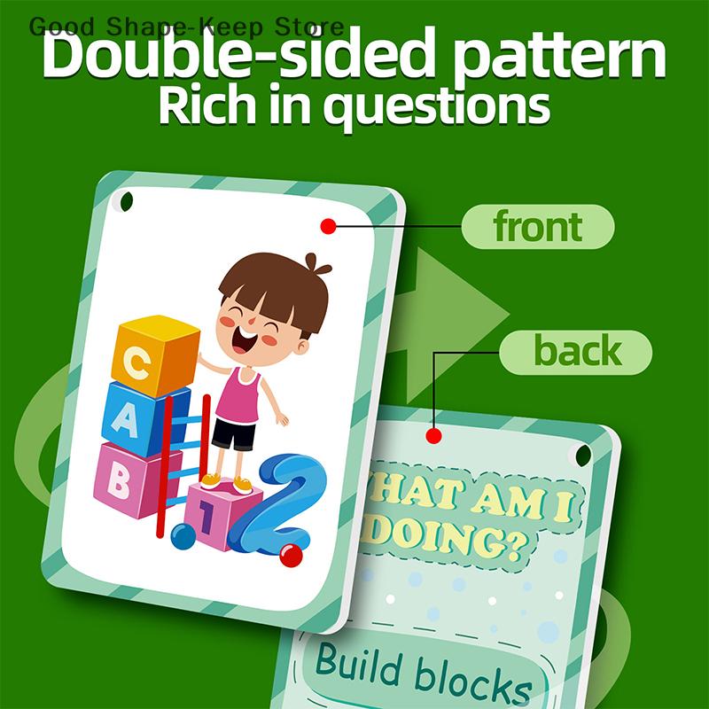 50Pcs/Set Early Education Educational Toys Cognition Learning Card Funny Memory Flash Cards For Children Kids