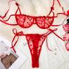 Erotic Underwear Set  Sexy Lingerie Set Women Naughty Outfit Lace Erotic Bandage Apparel Cute Bow Underwear Sexy Bra Set