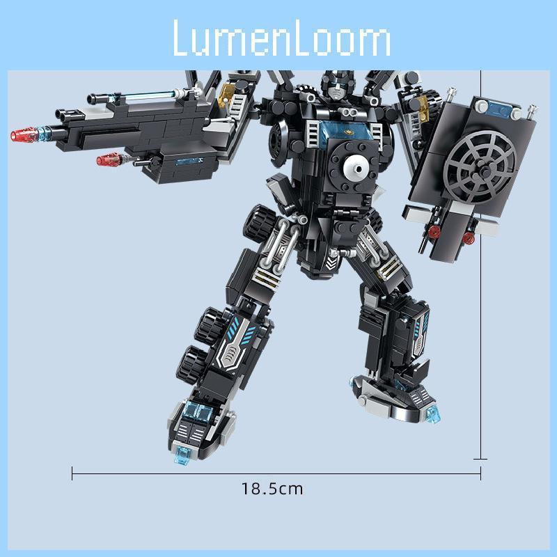 Assembled Mechanical Men Building Blocks Toy With Multiple Forms Deformation Of
