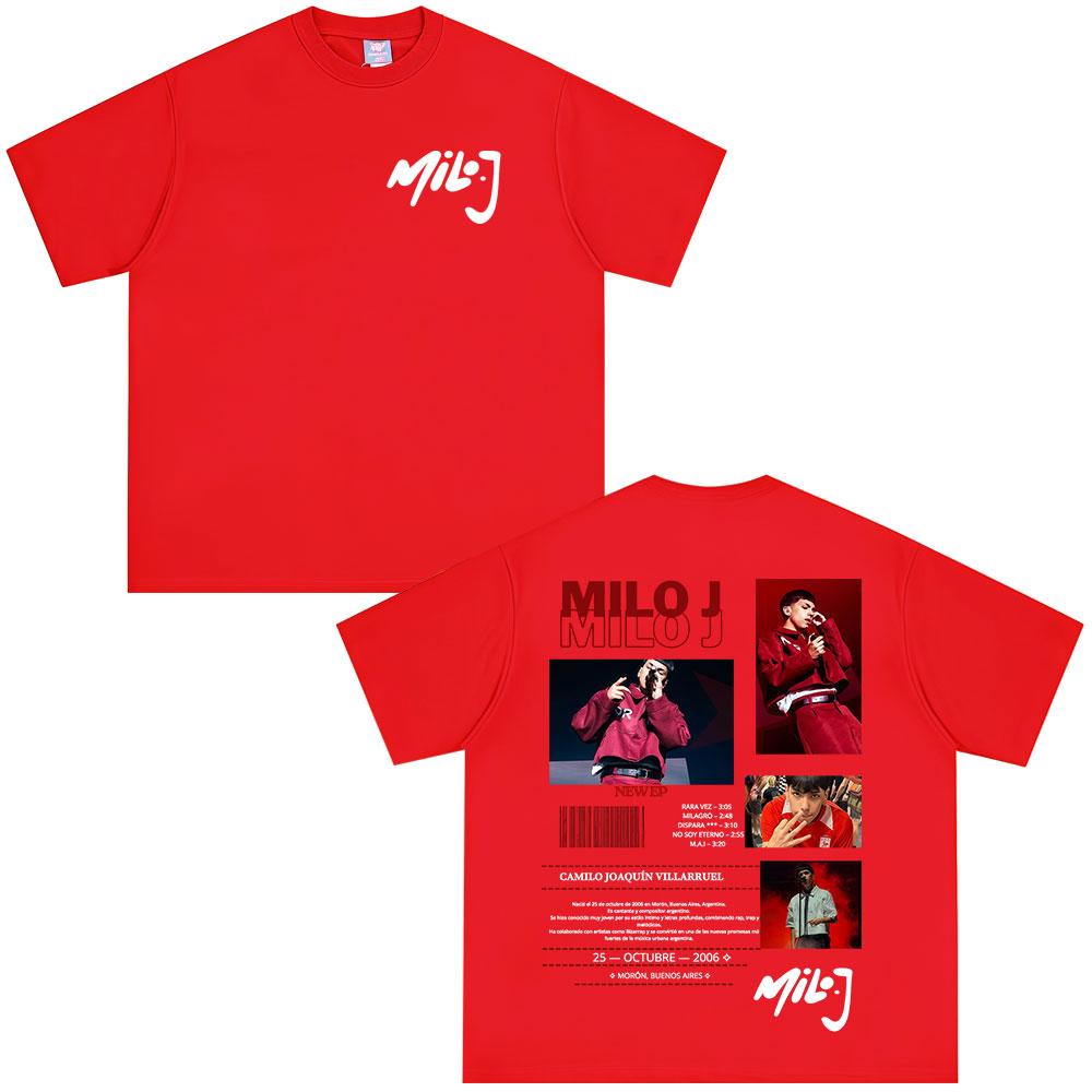 Rapper Milo J Album Tour 2026 Merch T Shirts Casual Cotton Unisexs Women Clothing Fashion Hip Hop Oversized Tshirt Streetwear