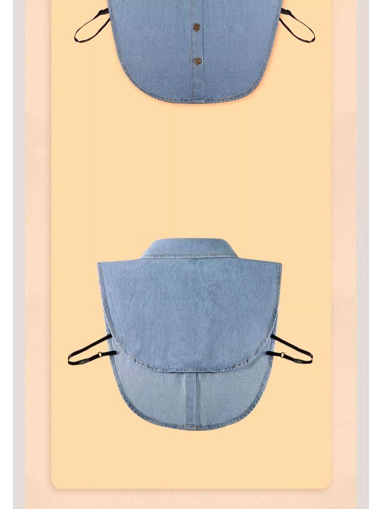 Children's Versatile Denim Dickey Faux Collar for Sweaters and Ladies - Multifunctional Pointed Collar Decoration