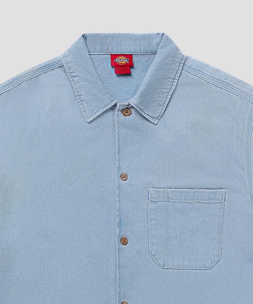 Dickies Oversized Pocket Denim Shirt Fog Blue
