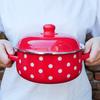 1.6/2L Tomato Enamel Pot with Lid Soup Pot Kitchen Supplies Saucepan  Noodle