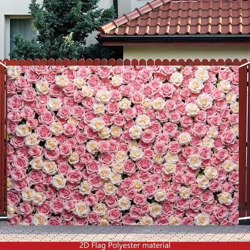 1Pcs Modern Minimalist Pink Rose Decoration Background Backdrop Decorations For Photo Studio Photo Booth Party
