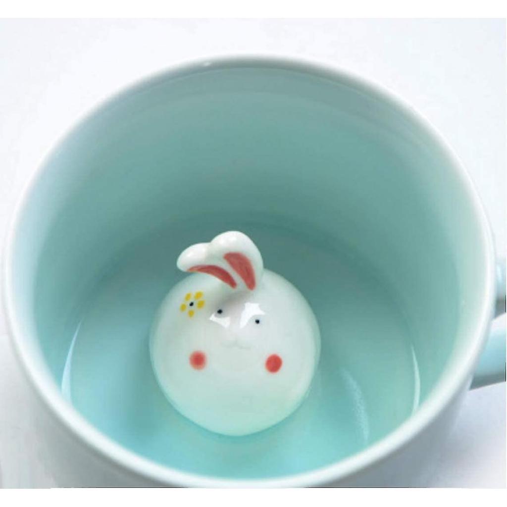 3d Coffee Mug Cute Animal Inside Cup Christmas Birthday Gift For Boys Girls Kids - Party Office Morning Mugs For Tea (3d Fat Rabbit Cup)
