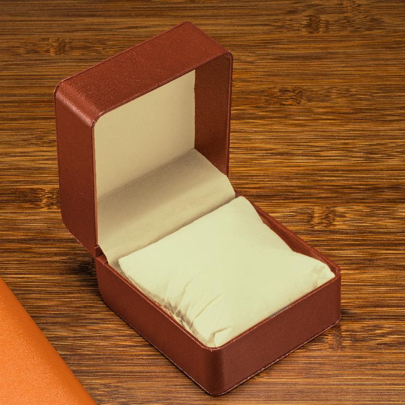 Black Single Watch Gift Box with Pillow PU Leather Wristwatch Display Case Organizer for Men Clamshell PU Leather Watch Case