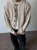Men's Autumn Winter Retro Knit Sweater Coat - Casual & Trendy, Stand Collar