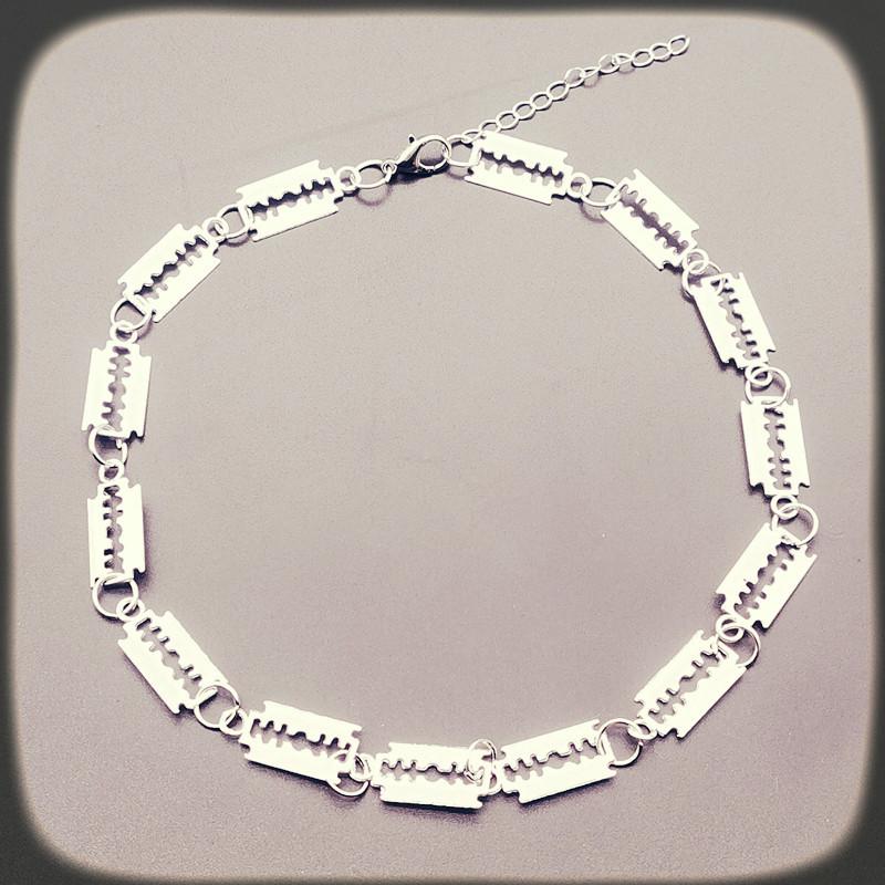 Barbershop Collar Blade Styling Fashion Punk Hip Hop Style Necklace Pendant Women'S
