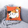 Chubby Cute Orange Cat Cushion Cover Premium Comfort Reversible Pillow Cove Two In One Design for Any Room  Car Interior