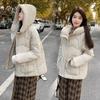 Winter fashion trend loose thickened hooded padded jacket women's short small warm padded jacket padded jacket