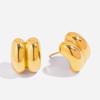 Light luxury premium sense chubby double earrings earrings niche design jewelry