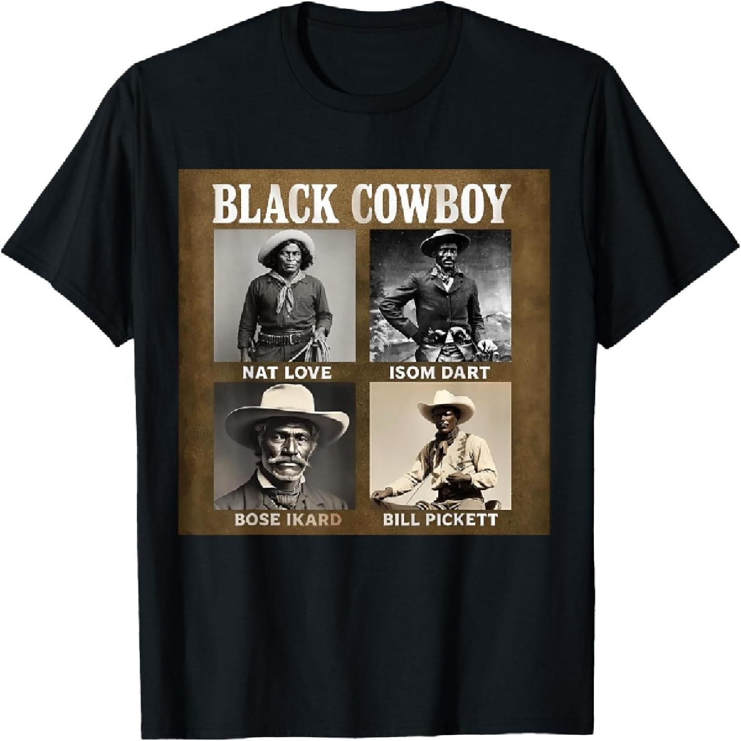 Черная Ковбойская Западная Родео Меланин Черная История Техас Ретро Футболка XXXXXL разноцветный