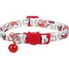 BoomBone Cat Christmas Collar Flower,Breakaway Puppy Collars Charms Pet Xmas Accessories