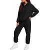 Damen Freizeit Hoodie Set Farbe Lockerer Sitz Kapuzenpullover