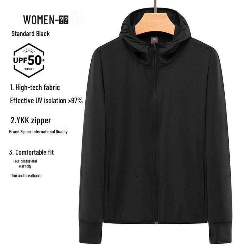 Erkek ve Kadın UPF 50+ Buz İpeği Uzun Kollu Güneş Koruyucu Ceket