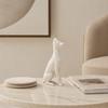 Yousheng 3D Printed Sitting Dog Figurine, Modern Minimalist Dog Statue, Animal Sculpture Decoration for Home Office Desk, Gift for