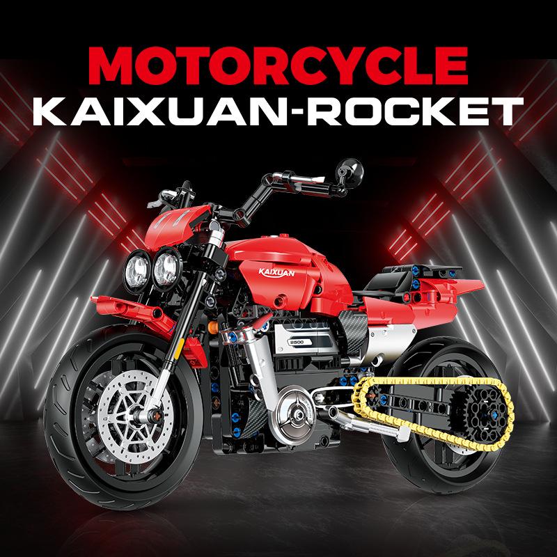 

1:Серия мотоциклов масштаба 8: Набор строительных блоков Triumph Rocket и Honda Cub