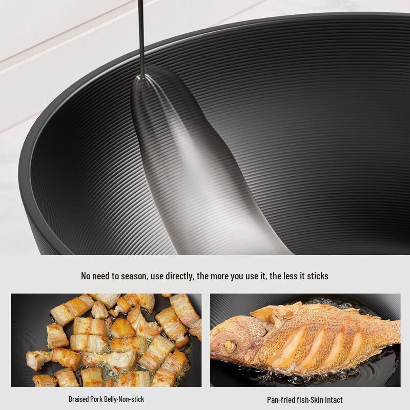 Royalstar 32cm Non-Coated Iron Wok