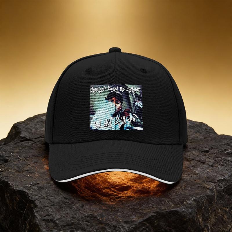English Graffiti Style Street Trendy Hat Unisex Printed Baseball Cap Sandwich Duckbill Cap Sports Hat Suitable for Daily Commute