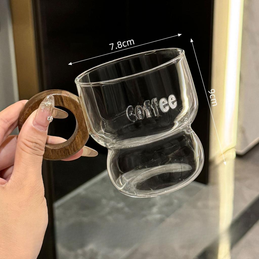 Coffee Cups Set Transparent Glass Water Cups Home Kitchen Office Espresso Juice Cold Drink Glass Cup Mug Drinking Utensils Gifts