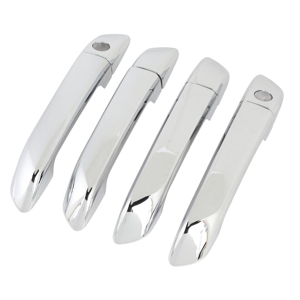 4 Sets Car Exterior Door Handle Cover Left Hand Drive Chrome Impact Proof Adhesive Installation