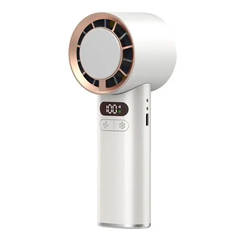 New Mini Handheld Fan 120 Speed Portable Desktop Fans Instant Cooling with Ice Mode Rechargeable Stylish Fan for Women