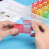 Månedlige pilleesker Reise Dispenser Oppbevaringsbeholder Fargerik Legemiddeldispenser Pakkebeholder 32 Rom Pilleboks Organizer 31 Dager