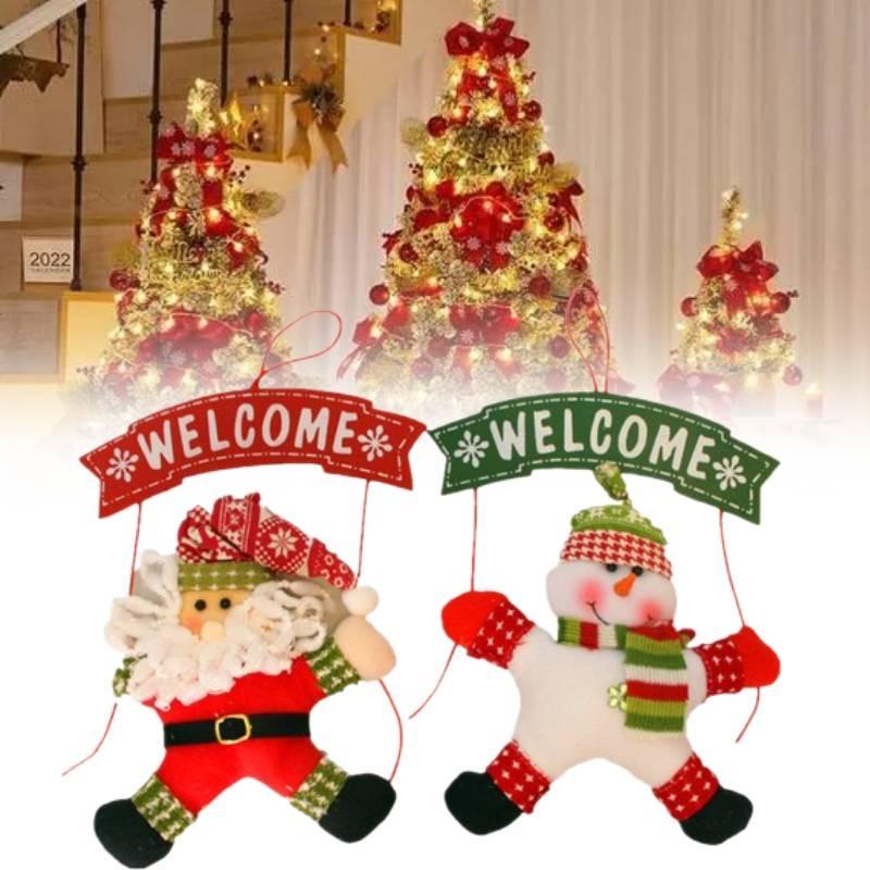Charming Christmas Decorations With Festive Wreaths And Adorable Door Hangers For Holiday Cheer