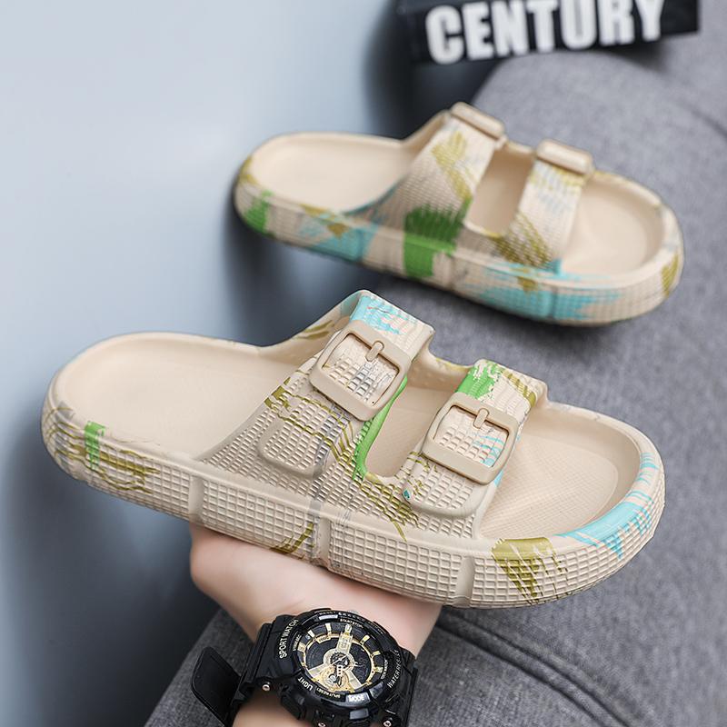 Fashion Men's Summer Outdoor Wear Anti-Slip Soft Bot Breathable Slippers Beach Sports Sandals Flat Heel EVA oe Upaded Version