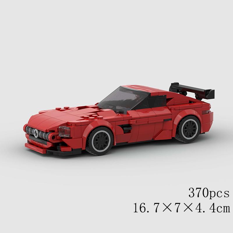MOC Pickup Car Model Building Blocks GT RS6 Super Race Speed Racing Sports Police Vehicle Technical Racing Brick Christmas Gif