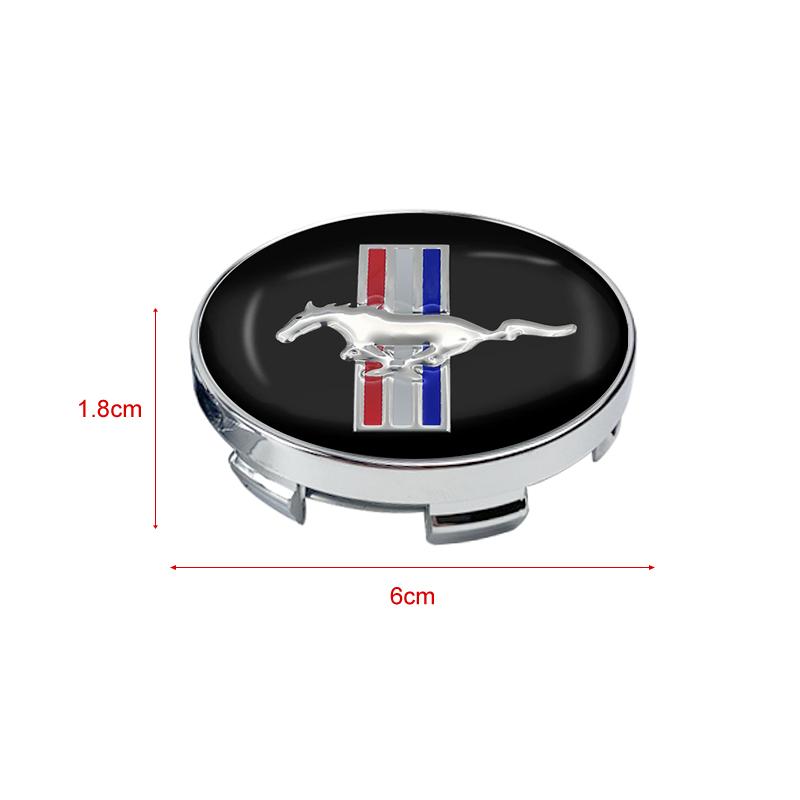 4pcs Car Wheel Center Hub Cap Rim Cover Emblem Decal For Ford Focus Mk3 Fiesta Ranger Fusion Mondeo Mustang Fusion Kuga Ecosport
