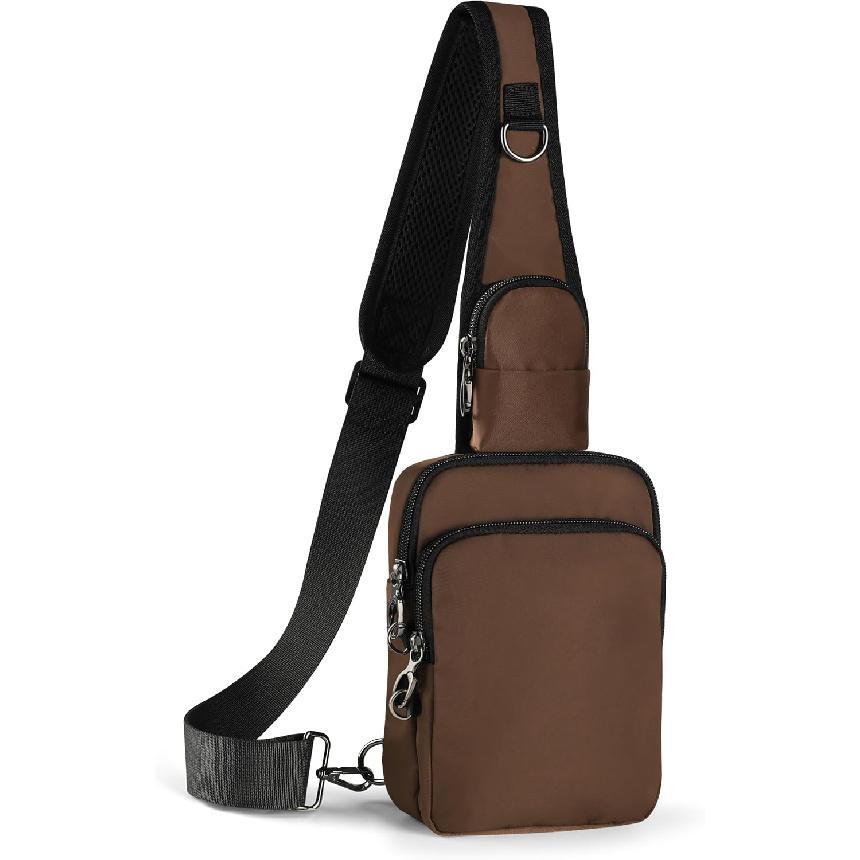 VADOO Sling Bag, Crossbody Bag with Zipper Lock, RFID Blocking & Water Resistant for Men and Women