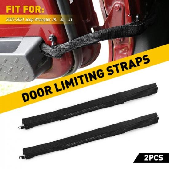 Heavy Duty Limiting Door Oxford Strap Black for 2007- Wrangler Jeep JK JL JT