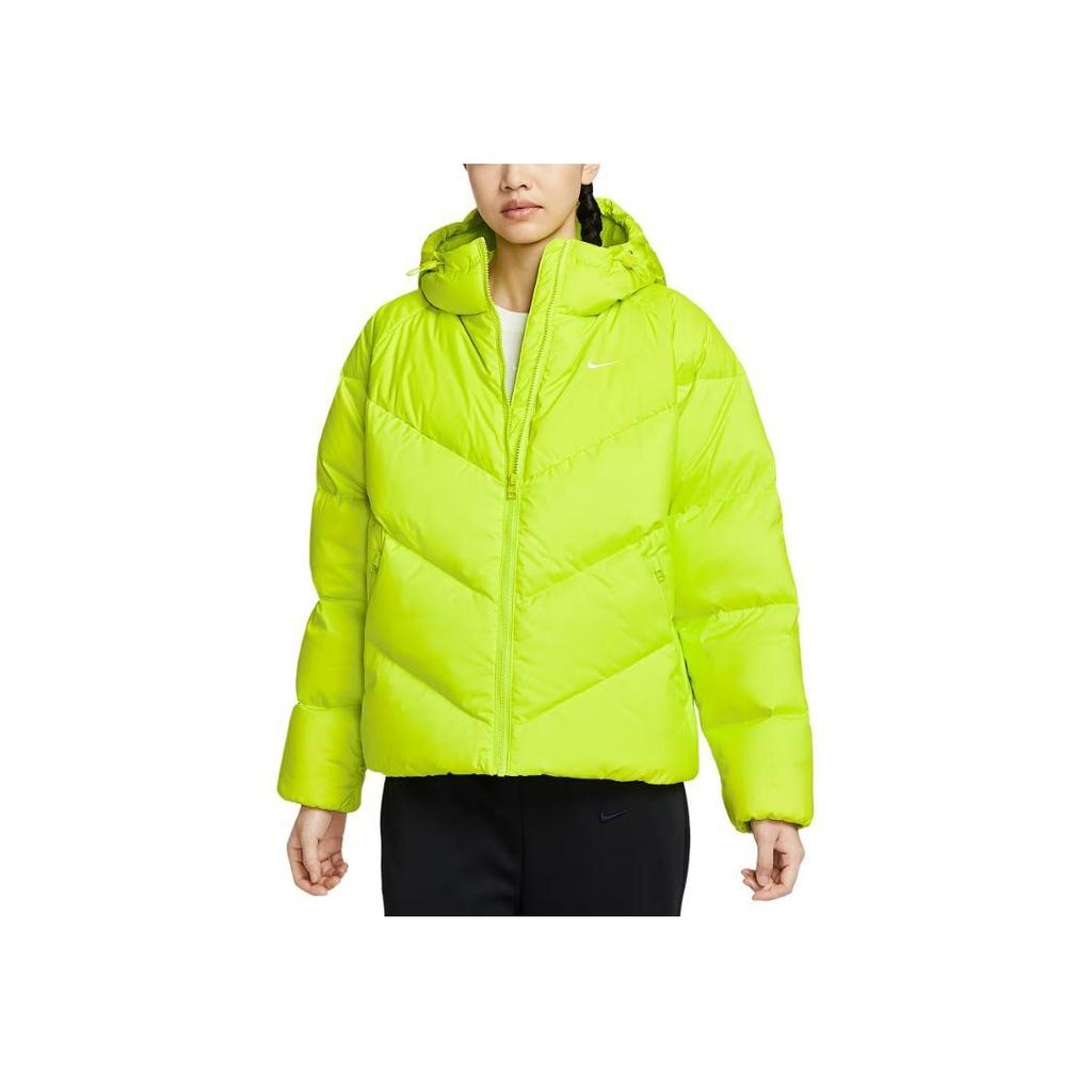 Nike Sportbekleidung FW25 Windpuffer Storm-FIT Warm Series Bequem Warm Locker Winddicht Wasserabweisend Kapuzen-Daunenjacke Damen Oberbekleidung HV5236-389