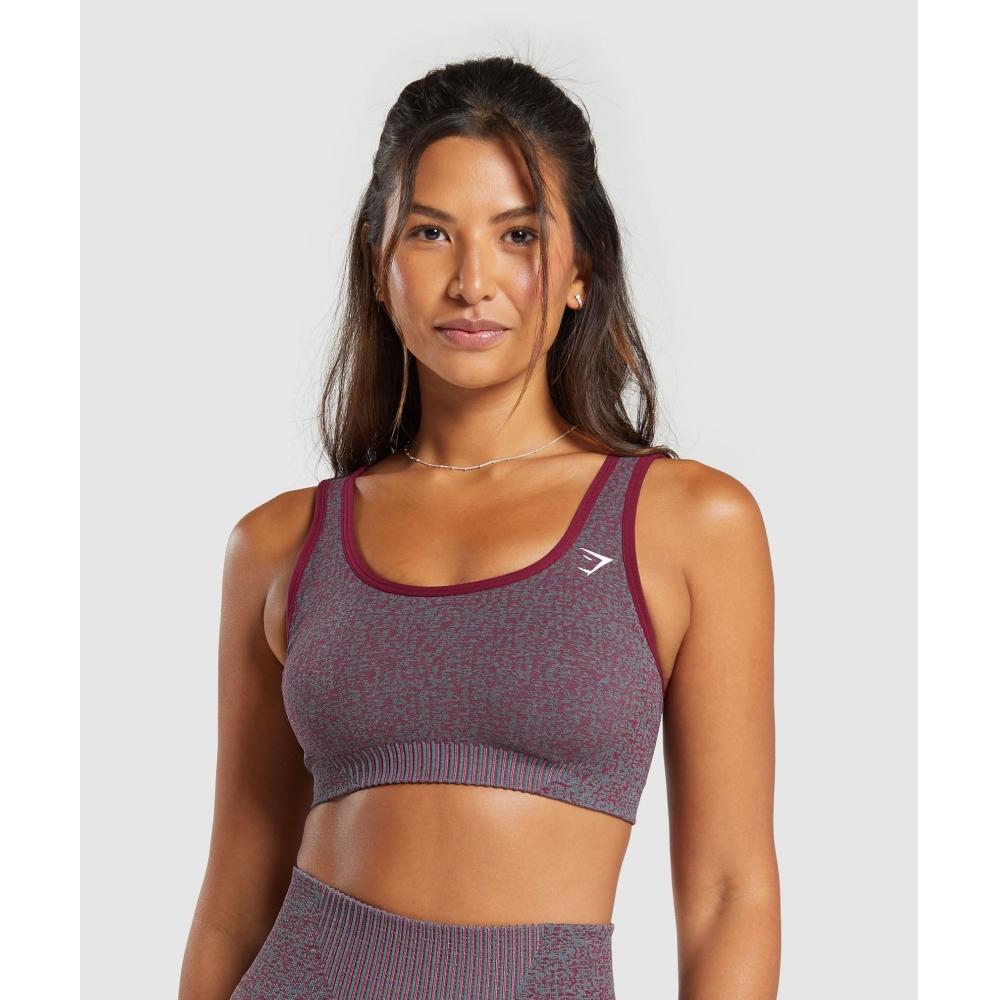 

GYMSHARK Marl Бесшовный бюстгальтер-совок Сливово-розовый Marl Темно-серый Marl Сливово-розовый B8A3O KB42 XS