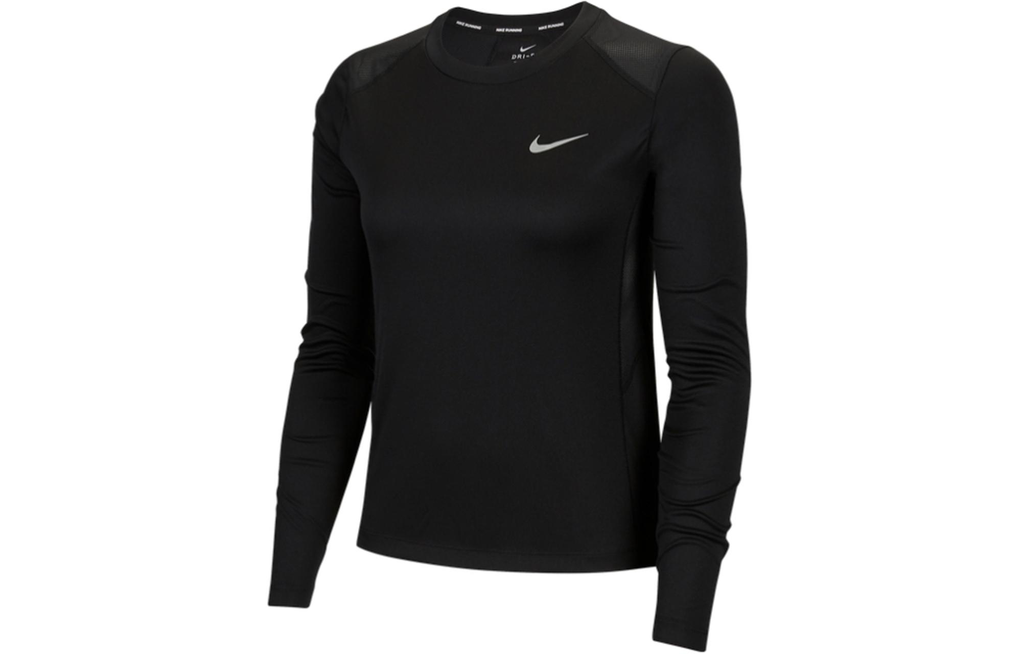 Nike T Shirts Women s Black Crew Neck Moderate AT4193-010 S