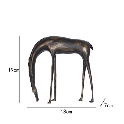 Cavallo in Metallo Animale Simulato Animale Astratto Scultura Figure Decorative Manufatto in Metallo Accessori per Decorazione della Casa