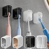 Flip-top Toothbrush Holder Wall Mounted Toothbrush Storage Box Electric Toothbrush Storage Rack