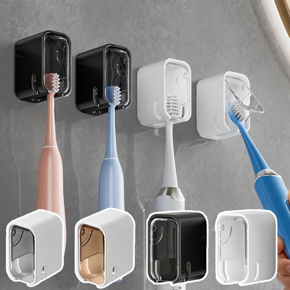 Flip-top Toothbrush Holder Wall Mounted Toothbrush Storage Box Electric Toothbrush Storage Rack