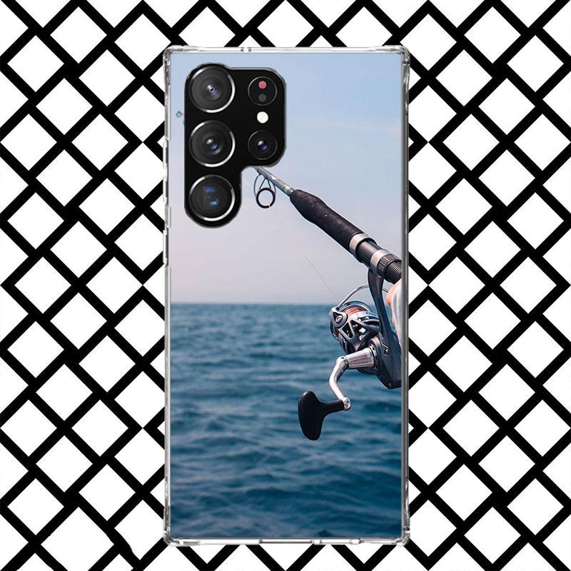 Carp Fish Fishing Rod Hook Phone Case for Samsung Galaxy S26 S25 Edge S24 S23 Ultra S22 Plus S21 FE S20 + Soft Cover Print Funda