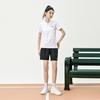 Li Ning Feather Series Solid Color Quick-Dry Short Sleeve Polo Shirt Women tops Standard-White APLR126-1