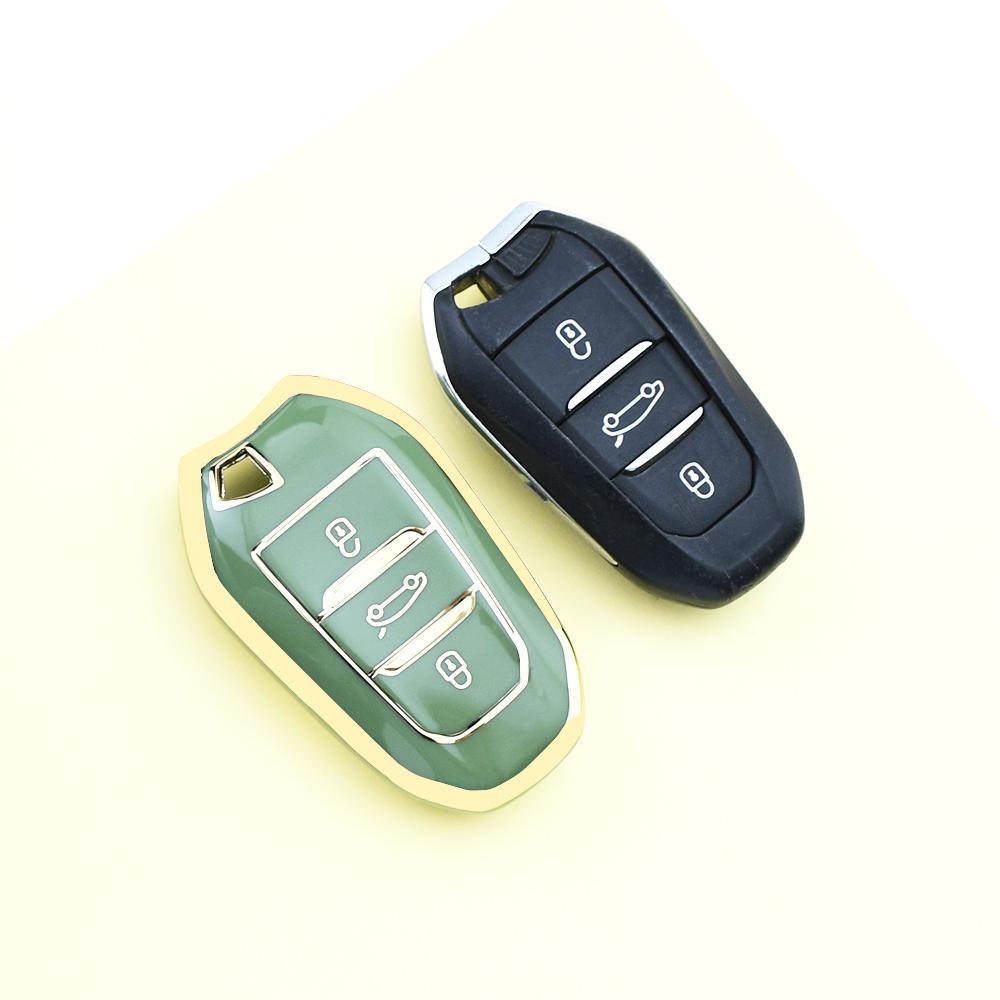 Auto Keyless For Peugeot 208 3008 5008 2008 Ds5 Ds6 Ds3 For Citroen C5 X7 Tpu Car Key Cover Shell Keychain Remote Case Protector