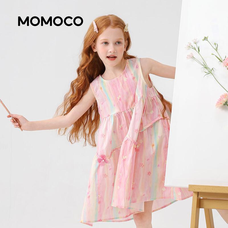 MOMOCO Girls' Sleeveless Cotton Summer Dress