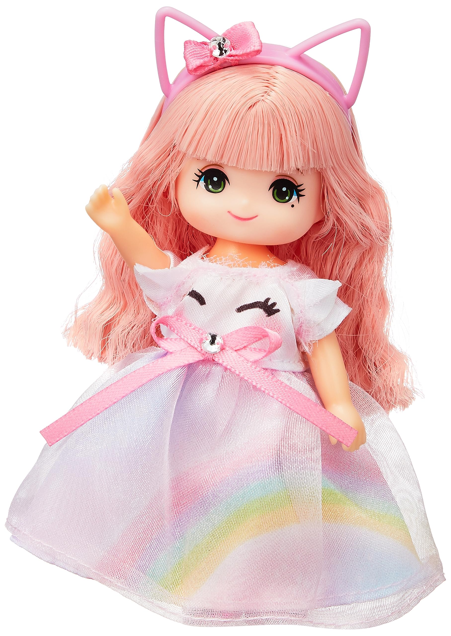 

Takara Tomy Licca Doll LD-27 Yumekawa Maki-chan Dress-up Doll Pretend Play Toy for ages 3 and up [Doll (wearing dress and underwear) (1), Headband