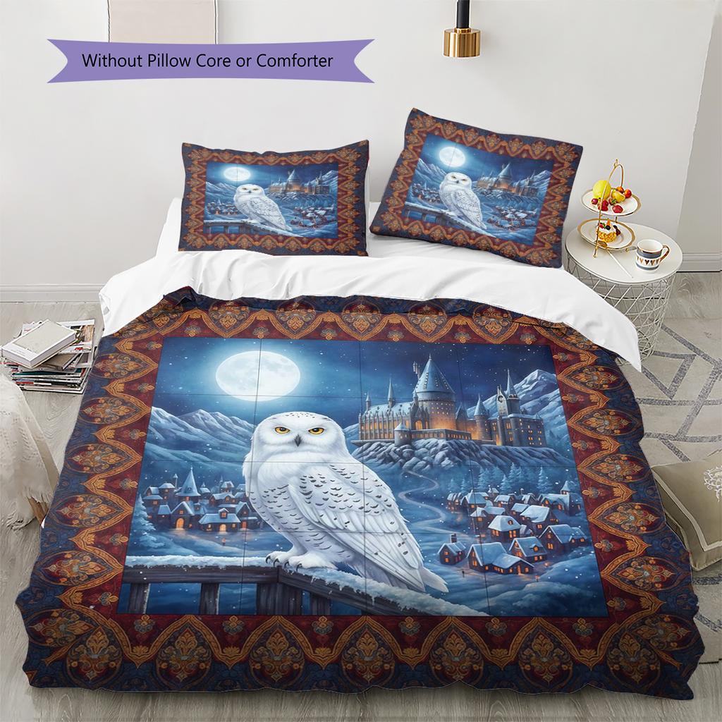 Cartoon Pattern Bedding Quilt Set Quilt Cover Pillowcase Home Decoration Birthday Gift (1 * duvet cover + 2 * pillowcase, without core)