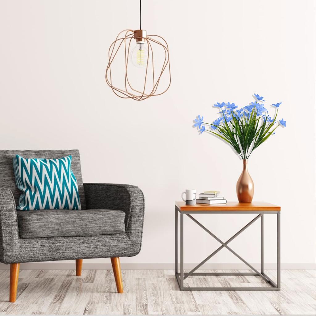 2 Bundles Artificial Outdoor Flowers Fake Flowers Green Shrubs Garden Porch