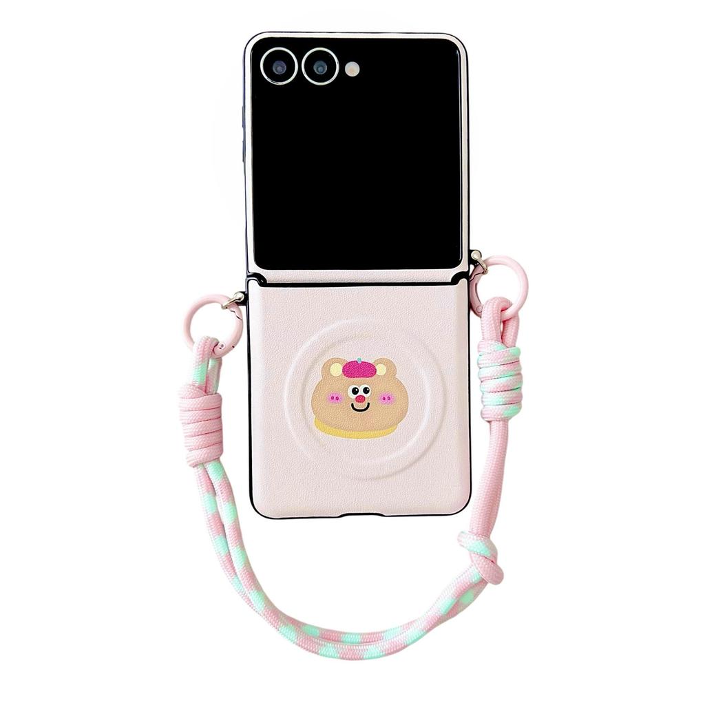 Magnetisches DIY Niedliches Haustier Hülle für Samsung Z Flip7/Z Flip6/Z Flip5 - Cartoon Anti-Drop Design
