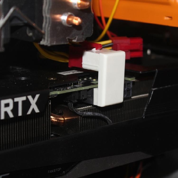 Adaptateur Coude ATX pour Connecteur d'Alimentation GPU Head PCI-E 6 broches 8 broches Demi-tour à 180 Degrés