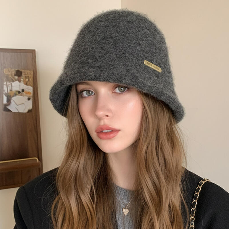 Postin Bucket Hat Bonnet Winter Women s Bucket Hat K253 black